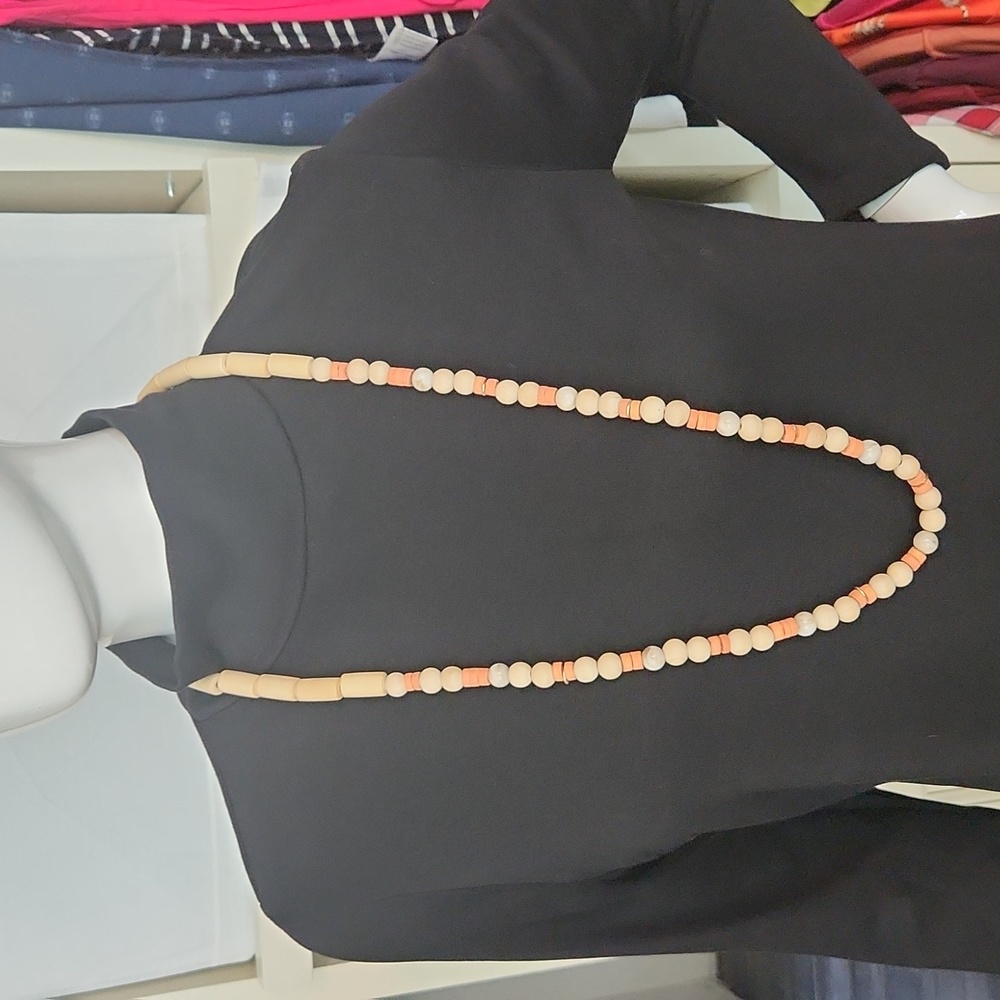 Wood bead necklace